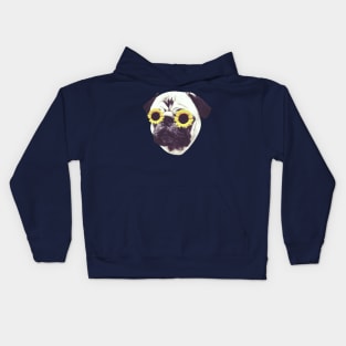 Sunflower Pug Kids Hoodie